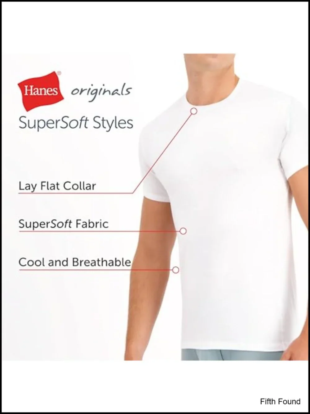 Hanes Men's Supersoft Viscose from Bamboo Undershirt, 2-Pack